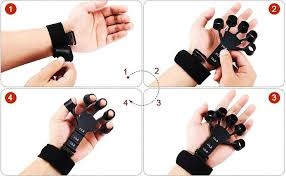 New Finger Gripper for Veins, 3 Gears Adjustable Silicone Finger Exercise Equipment For Finger Grip & Exercise, Finger Stretcher Trainer Stress Relief Improve Finger Dexterity