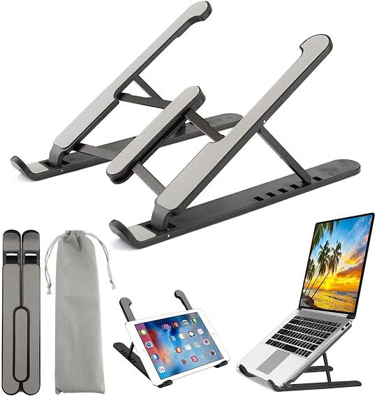 Laptop Tablet Stand Notebook Computer Plastic Stand Tablet Computer Stand Universal Lightweight Adjustable Laptop Computer Stand Ergonomic designed for home and office - Laptop Table - Laptop Table