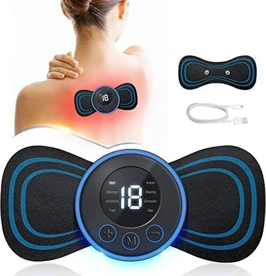 Pain Relief Portable Mini Electric Massager EMS Mini Body Massage Patch for Muscle Pain Relief-Neck,Arms,Back,Shoulder & All Body Pain Relief