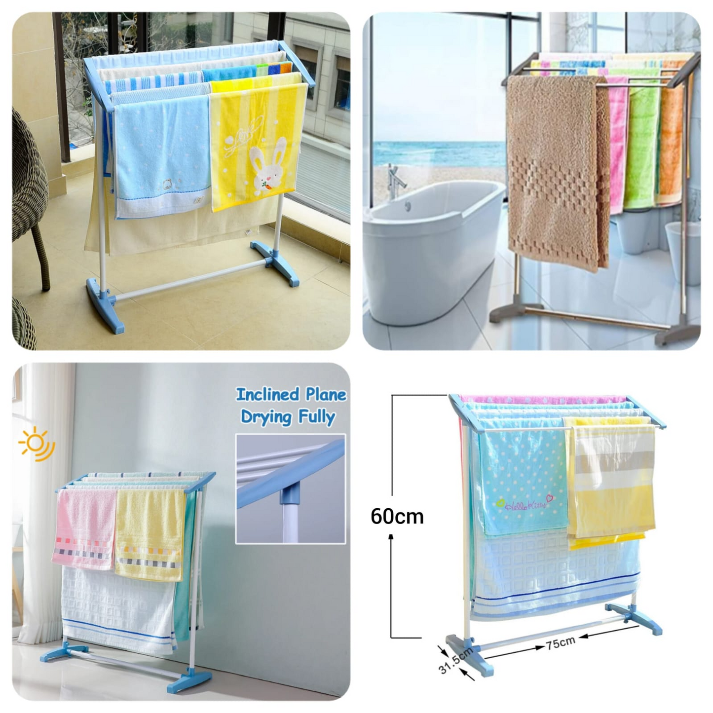 Attachable towel rack