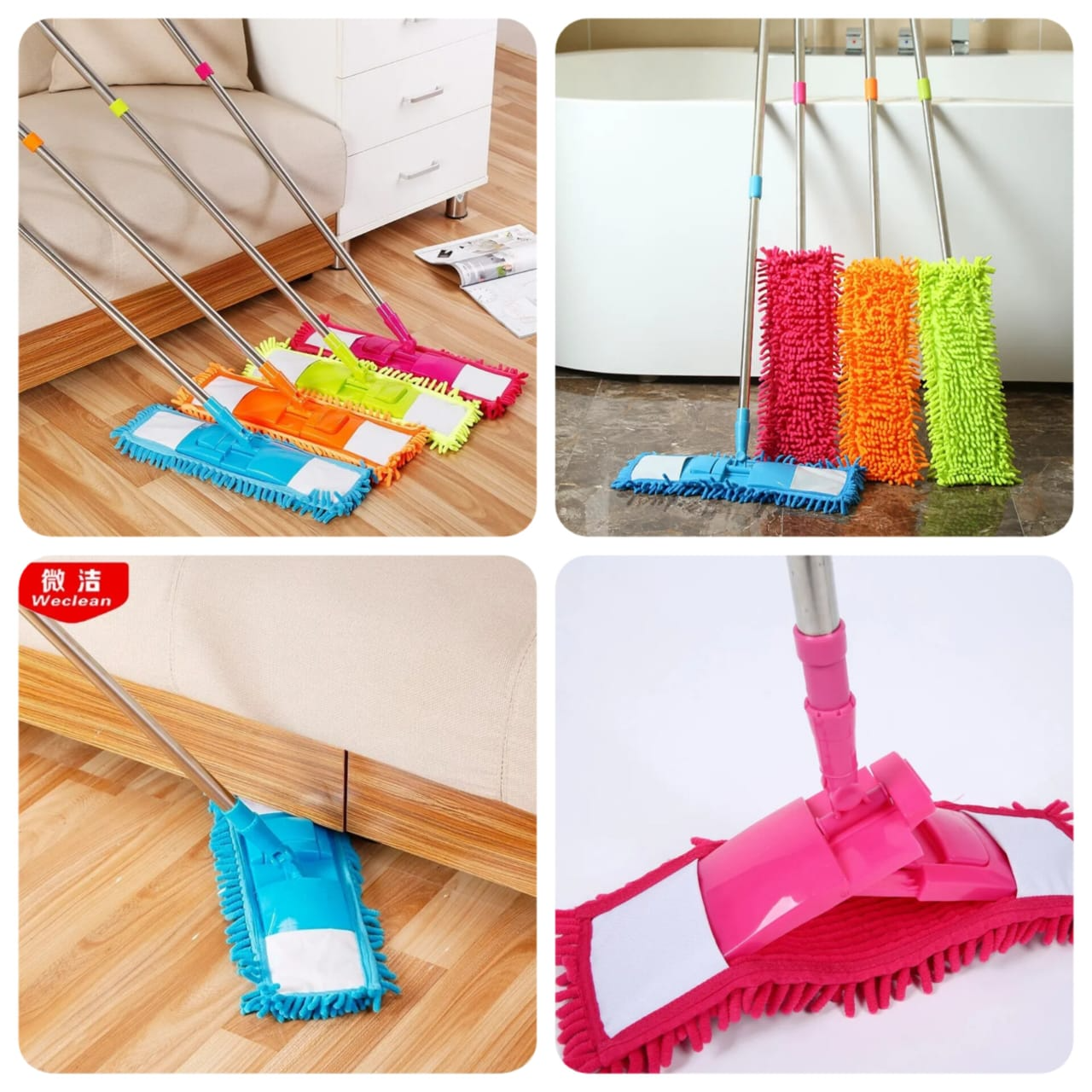 Mop - Floor Cleaner, Home Cleaning Supply, Flat Mop, Microfiber, Wet & Dry Mop