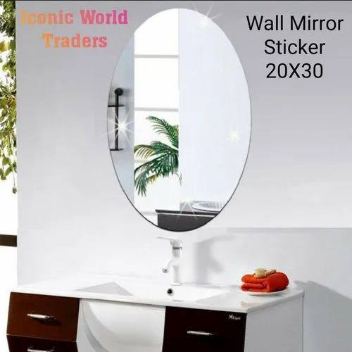 Gift City Presents Unbreakable Mirror for Home with Self Adhesive Double Tape