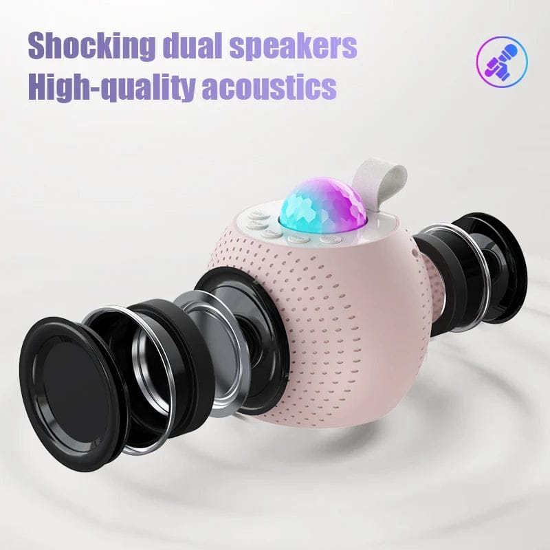 Rechargeable RGB Light Speaker with Wireless Mic Turn up the fun with the Rechargeable RGB Light Speaker with Wireless Mic. Perfect for parties, karaoke nights, or casual entertainment, it combines powerful sound with vibrant lighting effects.