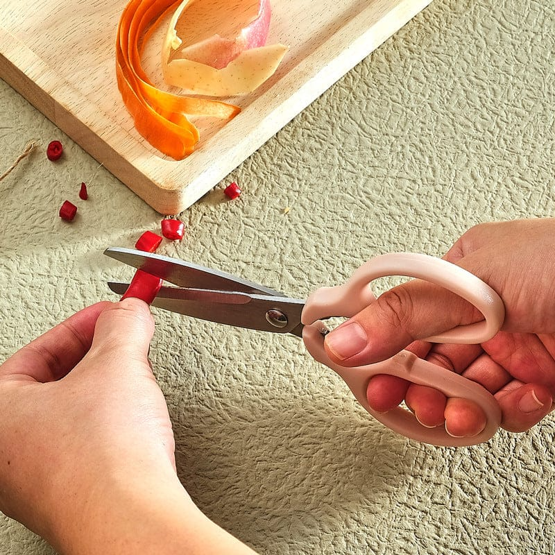 Kitchen Scissor Peelar Set, 3 In 1 Melon Planer, Wovilon Scissor And Peelar, Multipurpose Food Shear, Practical Kitchen Cutting Tool, Heavy Duty Meat Poultry, Stainless Steel Utility for Ultra Sharp Seafood Herb Serrated