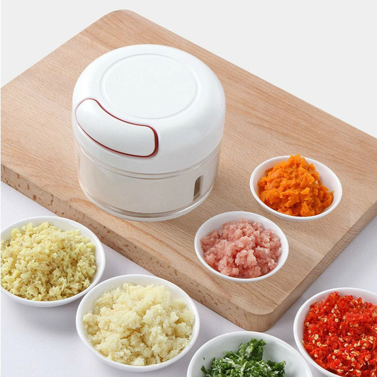 Mini Garlic Slicer Mini Speedy Chopper Mini Garlic Chopper Household Mincing Machine Manual Hand Pull Rope Grinder Kitchen Vegetable Slicer Shredder Gadget