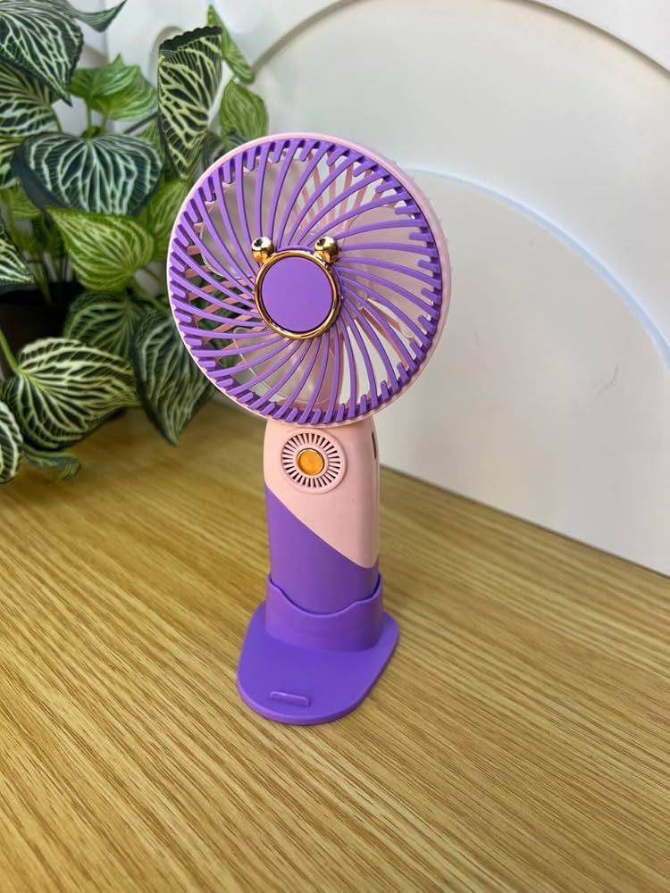 Mini Fan for Exams, Trips or Even Traveling, USB Rechargeable, Handy Stand for Easy Placement Anywhere