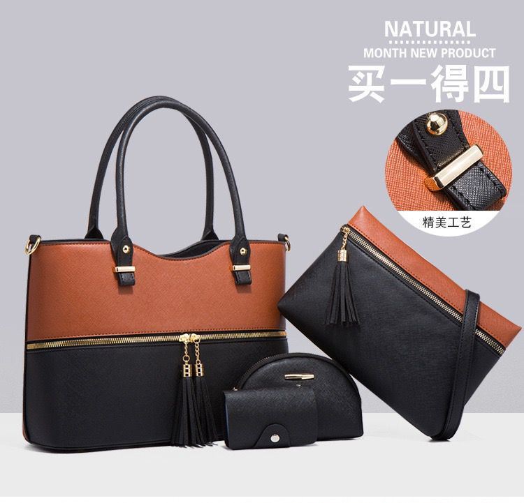 3 PCs Hand Bags, Cross body Bag, Tote Bag, Grace hand Bag for Gracefull Ladies, shoulder Bag, with mini pauch. Perfect Hand bag for party and other events