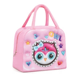 3D Cartoon Children's Lunch Bag Thermal Insulation Aluminum Foil Thick Waterproof Oxford Cloth Bento Bag Portable Tote