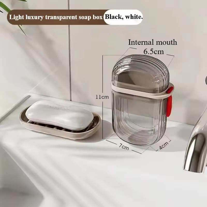 A Portable Soap Case with Lid, Leakproof Travel Soap Dish for Bar Soap, Shower & Bath, Ideal for Traveling, Camping & Gym
