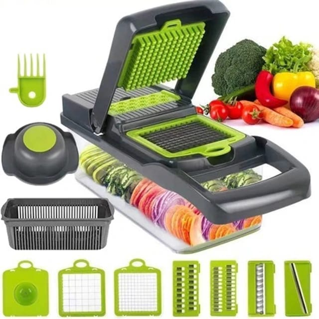 16/14 in 1 Slicer Veggie Fruits Multifunctional Chopper Cutter Onion Garlic Grinder Quick Slicer Grater Kitchen Home Gadgets