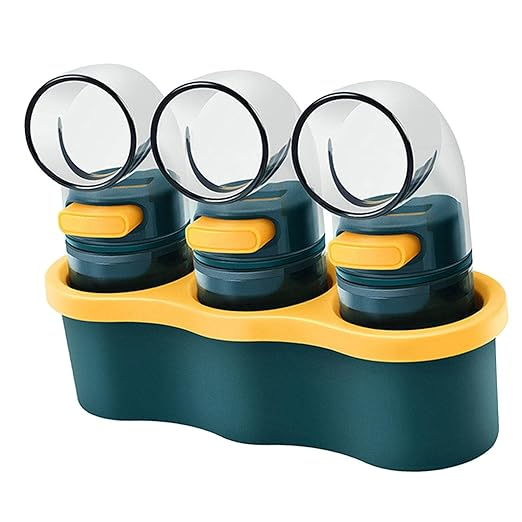 0.5 Gram Measurement Click Spice Bottle,  (3pcs With Stand Set)