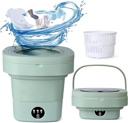 EOAYONY Portable Washing Machine, 8L Mini Washing Machine with 3 Modes Timing Cleaning, Portable Washer with Soft Spin and Draining for Socks, Baby Clothes, Towels and Small Items