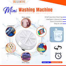 Mini Washing Machine USB Rotating Turbine Portable Washing Machine For Socks Underwear Wash Dishes For Travel Home Business Trip
