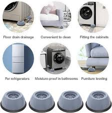 Shock Pad 4 Pcs Noise Cancelling Washing Machine Support, Washer And Dryer Anti-vibration Pads, Slip Anti Vibration And Noise Reducing Rubber Washing Machine Feet Pads - KA