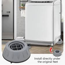 Shock Pad 4 Pcs Noise Cancelling Washing Machine Support, Washer And Dryer Anti-vibration Pads, Slip Anti Vibration And Noise Reducing Rubber Washing Machine Feet Pads - KA