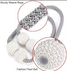1 Pcs Magnetic Curtain Buckle | Curtain Buckle | Pearl Design Curtain Buckle | Best Quality Buckle for Curtains | 1 Pcs