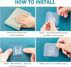 NAIL FREE HOOKS Self Adhesive Strong Hook Hanger Transparent Wall Hook Door Wall Hanger Hook Picture Hanger Wall Screw Sticker