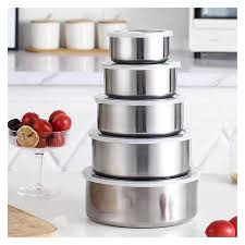 5 Pcs Multifunctional Stainless Steel Protect Fresh Box