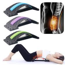 NEW Chiropractic Magic Back Stretcher Lower Lumbar Massage Support Spine Pain Relief Back Massage Posture Corrector Lumbar Support Device Muscle Pain Relief Lower Back Massager and Upper Back Pain Relief Relax Spine Pain Relief