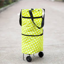 Portable Shopping Trolley Bag Foldable Pull Cart