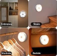 Rechargeable Motion Sensor LED Light for Cabinets Wardrobe Stairs and Hallways