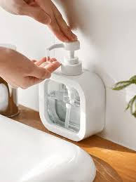 Modern Detachable Soap Dispenser || Multipurpose Reusable Liquid Bottle || Soap Dispenser for Liquid, Shampoo, Conditioner, Shower Gel, Hand Wash (Pack of 1) (Square)