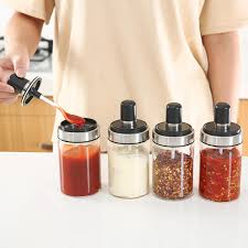 250ML Kitchen Seasoning Jar One-Piece Integrated Design Honey Stick Spoon Bottle Silicone Oil Brush Condiment Jar 250ML Kitchen Seasoning Jar One-Piece Integrated Design Honey Stick Spoon Bottle Silicone Oil Brush Condiment Jar 250ML Kitchen Seasoning Jar