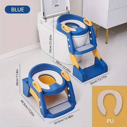 2-in-1 Potty Training Seat & Ladder – Dual Use for Toilet & Floor, Easy Step Access for Kids