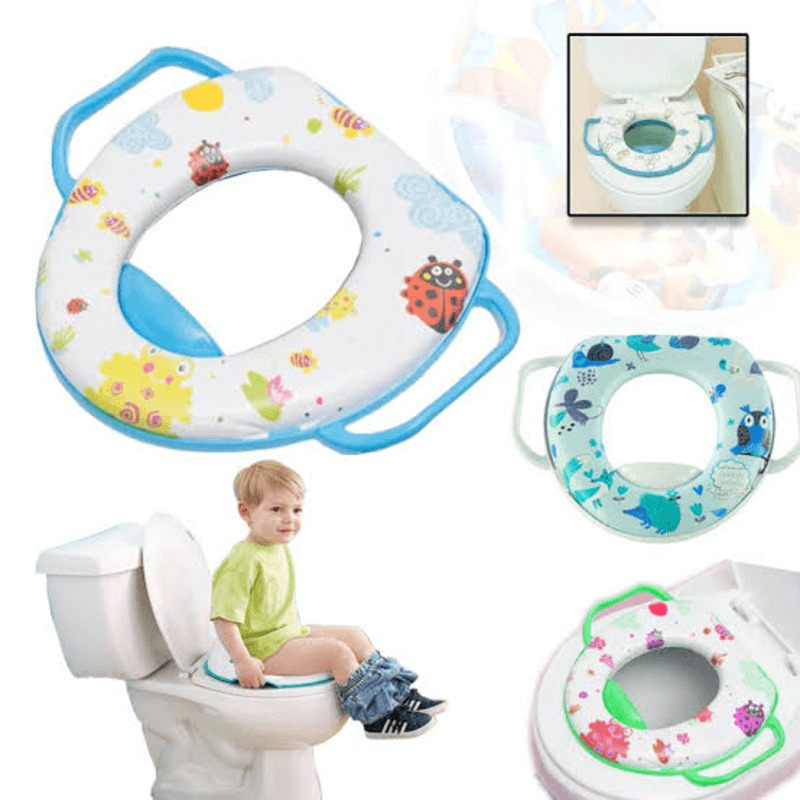 Outdoor Travel Infant Potty Cushion Children Toilet Seat Non-Slip Baby Kids Seat Potty Chair with Handle Toilet Accessories