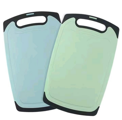 Cutting Boards for Kitchen, Plastic Chopping Board. Non-Slip Feet and Deep Drip Juice Groove, Easy Grip Handle, BPA Free, Non-Porous, Dishwasher Safe