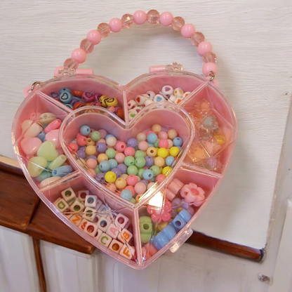 Girls DIY Bead Set Jewelry Making Kit for Kids Girl Pearl Beads for Bracelets Rings Necklaces Creativity Kits Art Craft