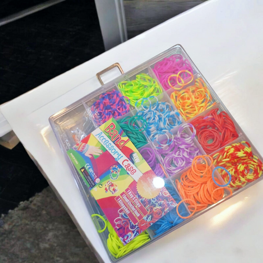 Rubber Rainbow Color DIY Loom Band Kit with 500 Colorful Rubber Bands,1- Piece Best Quality