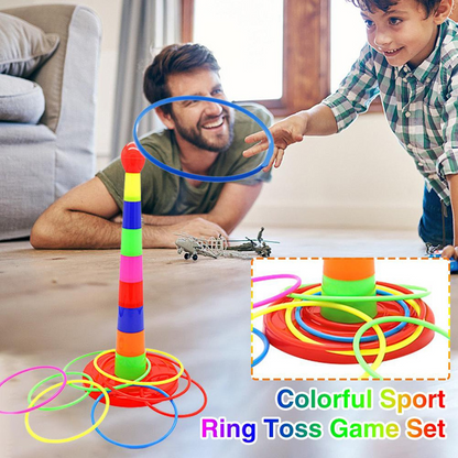 Ring Tosses Tower Indoor Game (Box packing with 6 Rings)