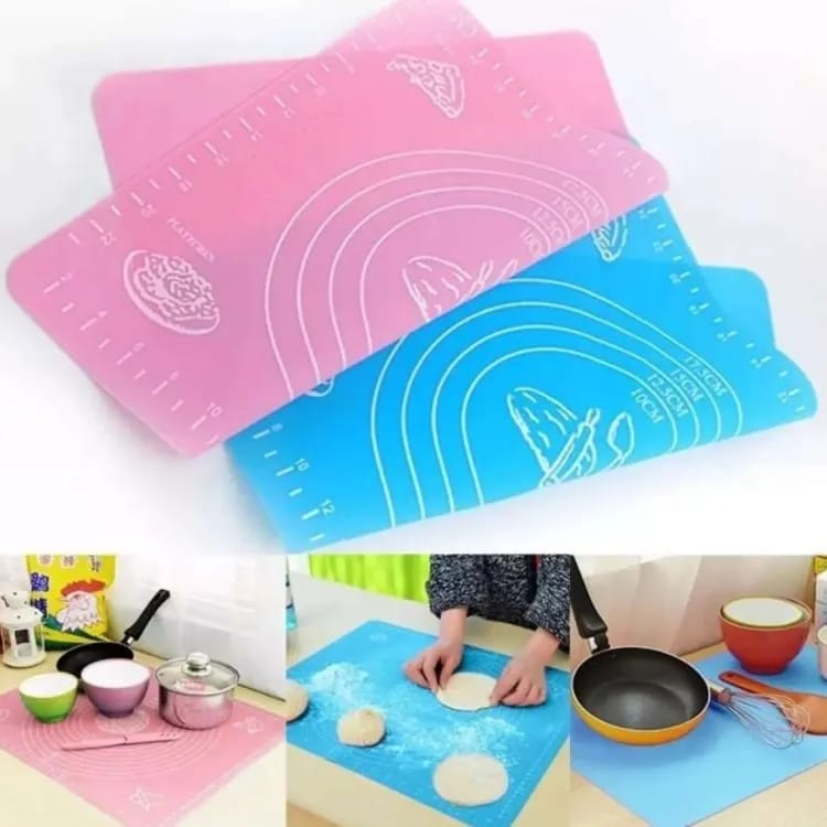 SILICONE BAKING MAT NON STICK ROLLING DOUGH SCALE PAD PASTRY BAKING KITCHEN TOOLS size 30 x 40cm