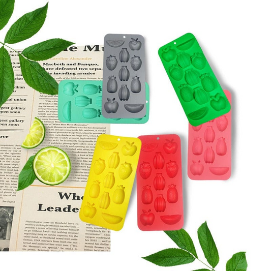 Silicone Fruit Shaped Ice Cube Tray is perfect to make cute looking fruit shaped