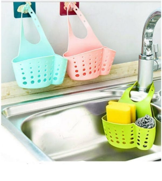 Sink Faucet House Cradle Adjustable Kitchen Dish Shelving Rack Sponge Hanging Drain Holder Storage Basket