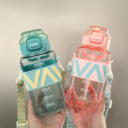 Cute Square Sippy Water Bottle