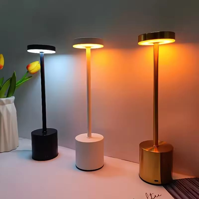 Aluminum Alloy Decorative Table Lamp LED Waterproof Aluminum Alloy Decorative Table Lamp LED Waterproof Rechargeable Night Light Touch Dimming Bar Living Room Reading lamp Ligh