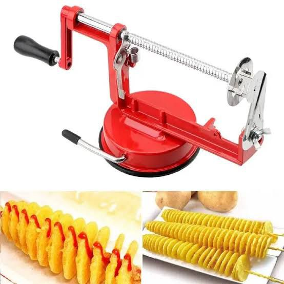 Stainless Steel Potato Slicer French Fry Cutter Machine Fruit Machine Potato Spiral Cutter Kitchen Tool