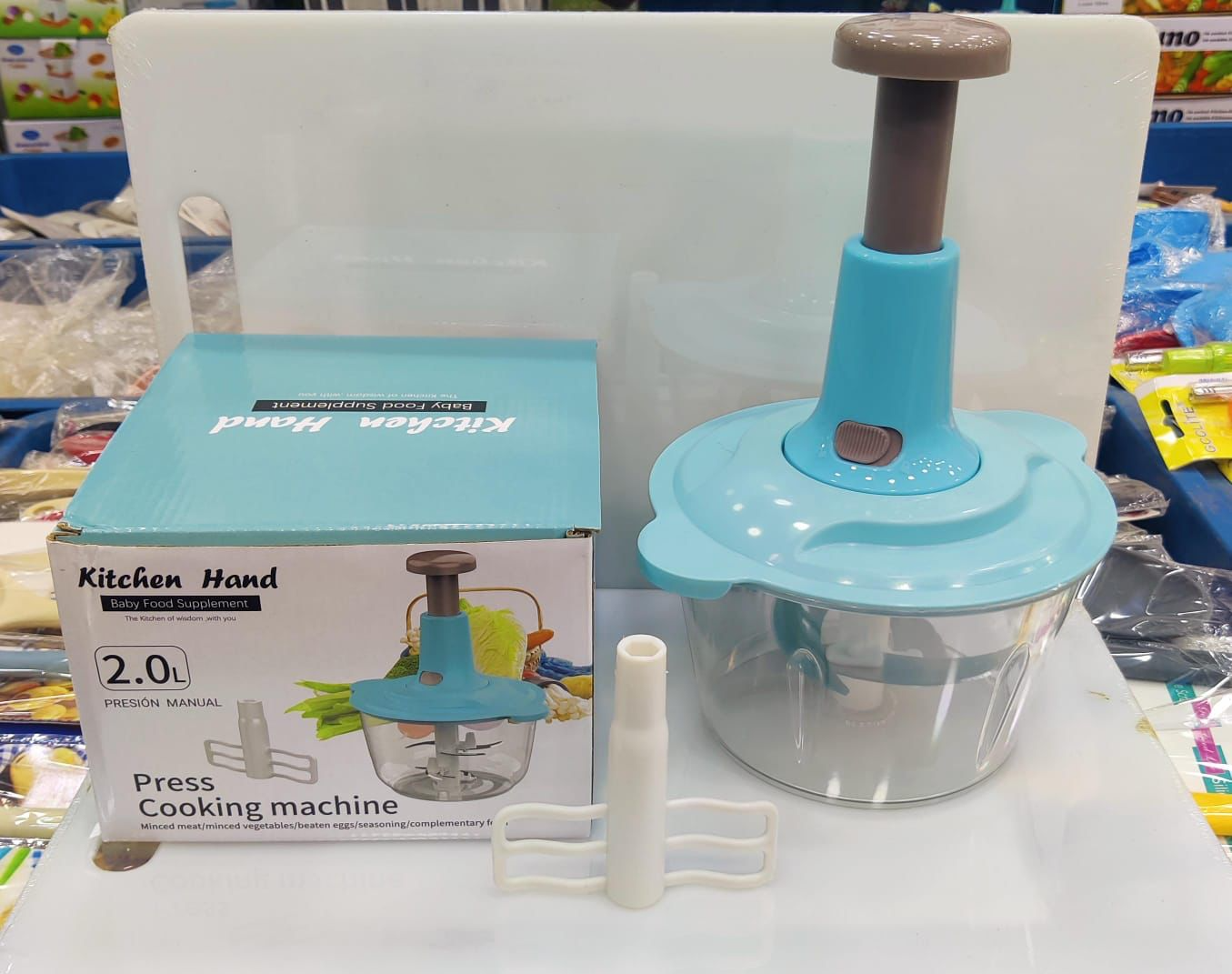 Chopper Mini Cup Food Processor, Press Start Quick Operation, 3-Blade Double Layer Thickening Transparent Bowl is Safe and Reliable Kitchens Best Food Chopper - Vegetable Chopper/Mincer/Mixer/Blender to Chop Fruits Onions/Nuts/Ginger/Herbs- AL HAMD TRADER