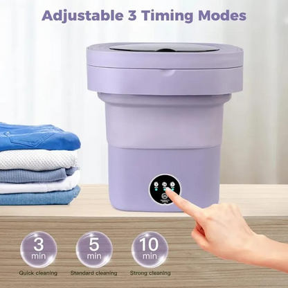 EOAYONY Portable Washing Machine, 8L Mini Washing Machine with 3 Modes Timing Cleaning, Portable Washer with Soft Spin and Draining for Socks, Baby Clothes, Towels and Small Items