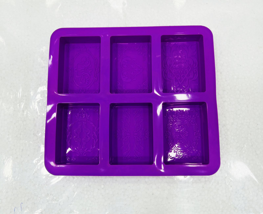 Silicone Cake Form Secure Flexible Heat Cold Handmade Form Soap Form for Soap Making Bath Lotion Purple (Square Crown)
