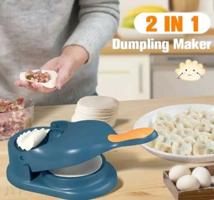 Momos Making, 2 in 1 Dumpling Maker Mould Machine, Kitchen Dumpling Making Tool and Dumpling Puri Maker