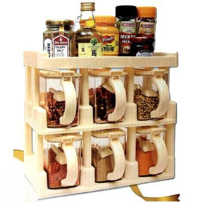 Master Chef Spice Rack, 2 Tier Kitchen Spice Jar, Multifunctional Seasoning Condiment Spice Rack, Portable Kitchen Seasoning Jar, Home Masala Box Spice Jar, Spice Rack With 6 Spice Jars Best product for kitchens
