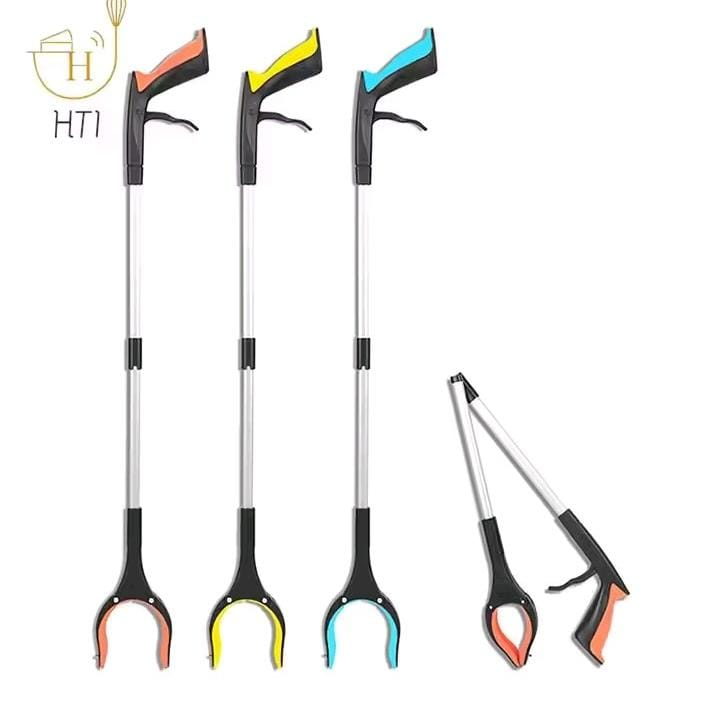Foldable Reacher Grabber Tool Foldable Extender Artifact Trash Clip Pickup Folding Aluminum Gripper Tool, Suction Cups For Precise Work, Claw Trash Garbage Picker