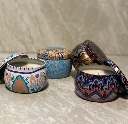 1PC Vintage Candle Tin Can Candy Fragrance Candle  Random Colours