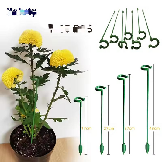 10Pcs Garden Flower Support Reusable Flower Support Holder Potted Plant Support Stakes for Rose 17cm