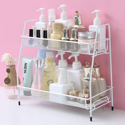 2 Layer Multi-Purpose Mini Portable Iron Organizer Shelf
