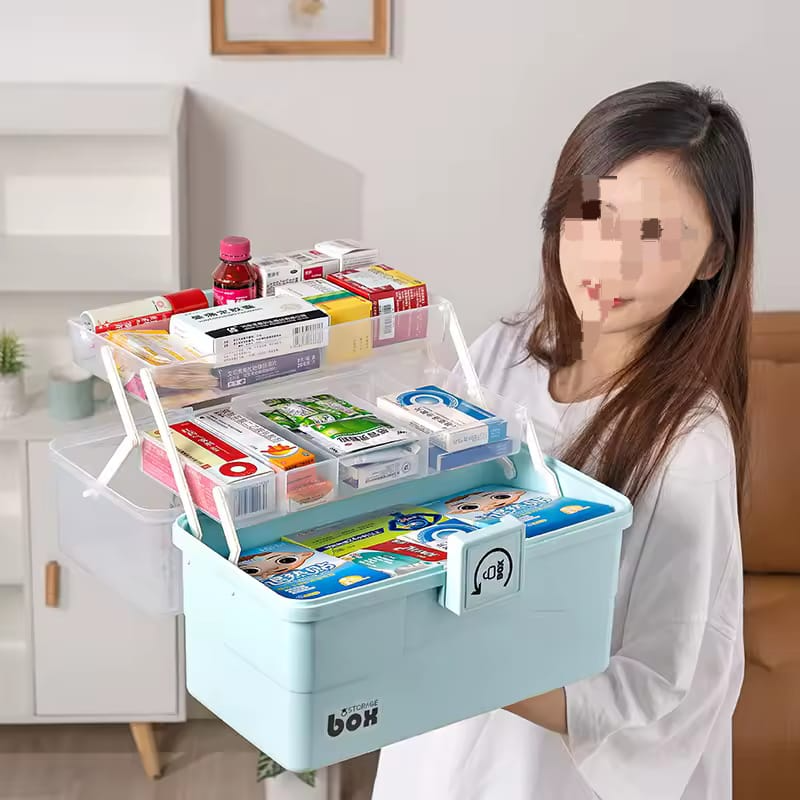 Plastic Toolbox Storage Box Foot Therapist Ear-picking Beauty Foot-washing Suitcase Art Dental Medicine Box Home Jewelry Storage