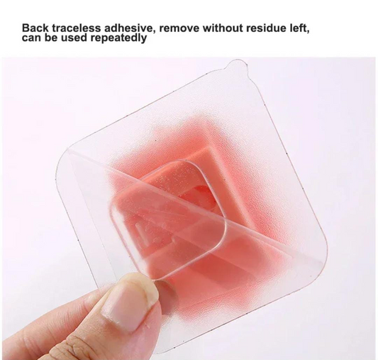 NAIL FREE HOOKS Self Adhesive Strong Hook Hanger Transparent Wall Hook Door Wall Hanger Hook Picture Hanger Wall Screw Sticker